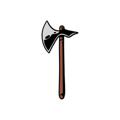 axe hand drawing illustration