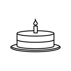 birthday cake icon, flat, design, vector, illustrations, education, style, trendy, collections