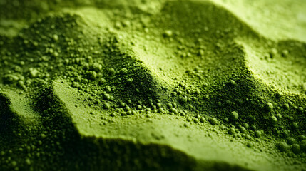 green powder background, matcha texture, matcha powder, soft powdery texture
