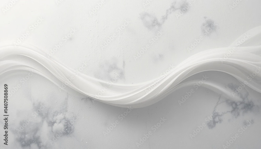 Aufkleber flowing white fabric texture studio background abstract art minimalistic design close-up view contem
