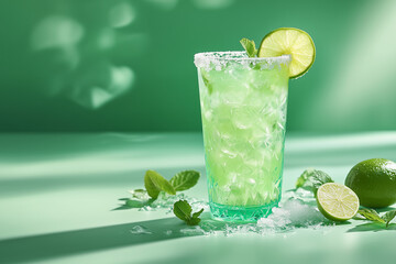mojito cocktail with lime & mint