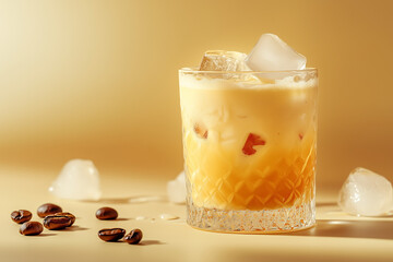 creamy cocktail with lots of ice