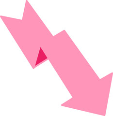 Pink arrow isolated on white