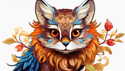 Obraz premium Vivid Kilowattrel Pokmon Card Against Minimalist White Backdrop, Showcasing Detailed Anime Artistry and Electrifying Colors.