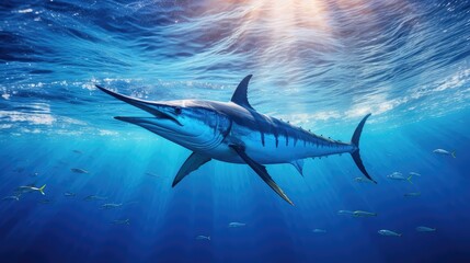 Obraz premium sunlight bahamas blue marlin