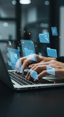 Digital Document Management: Hands on Laptop, Search, Organize & Secure Files. Enhance Efficiency & Collaboration with Cloud Storage & Data Security.
