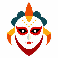 Obraz premium Carnival Face Mask Vector Festive and Decorative Designs for Creative Projects