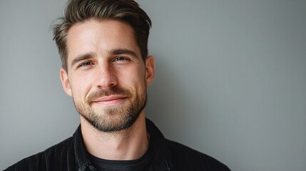 Obraz premium Professional Businessman Portrait in Soft Light Studio Setting