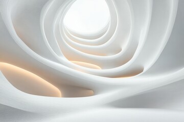 Futuristic Abstract Architecture Inspired by Organic Forms and Soft Curves in Minimalist Design