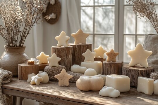 Hand Placing Wooden Star on Wooden Block for Excellence in Business Rating and Customer Satisfaction