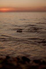 Dawn on the sea in summer