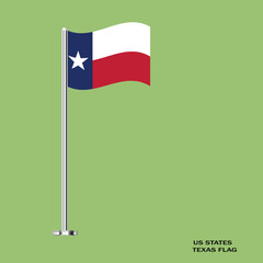 Flag of Texas, Texas Flag, USA state Texas Flag vector Illustration, USA,