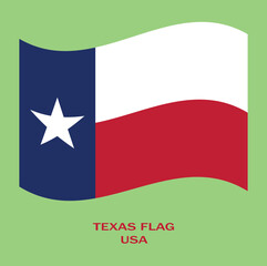 Flag of Texas, Texas Flag, USA state Texas Flag vector Illustration, USA,