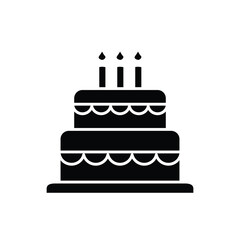 birthday cake icon, flat, design, vector, illustrations, education, style, trendy, collections