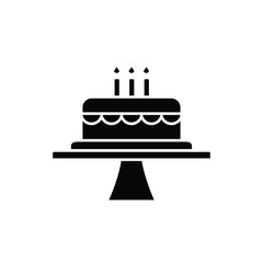 birthday cake icon, flat, design, vector, illustrations, education, style, trendy, collections