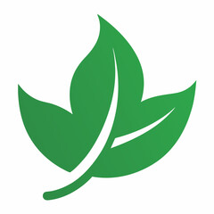 icon with green leaf icon on white background