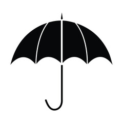 Umbrella flat vector icon isolated on white background. 