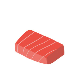 Vector Illustration Of Raw Tuna Meat 