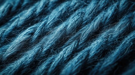 Obraz premium fibers blue yarn texture