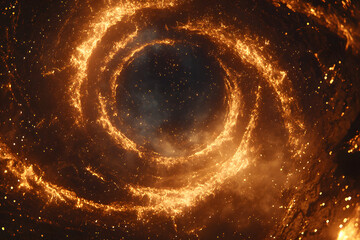 Glowing spiral of fire