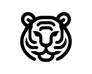 Bold Tiger Silhouette Logo Design