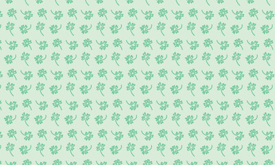 Floral flower pattern vector seamless green ornament for textile, wallpaper, interior, ceramic and paper decoration
