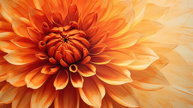 canvas dalia drawing orange