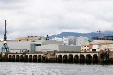 Old industry in the riverside of Bilbao