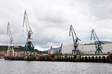 Old industry in the riverside of Bilbao