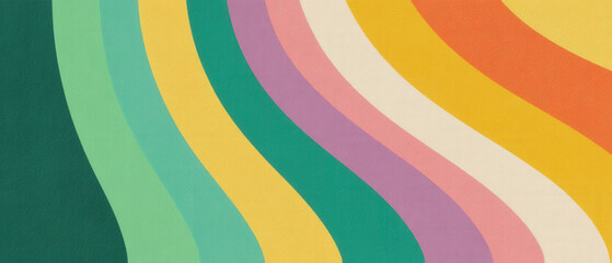 Obraz premium A colorful striped rug with a green stripe