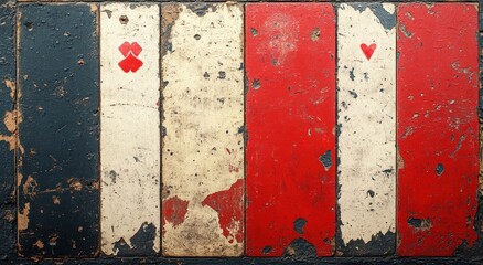 Vintage Sports Cards Sign Distressed Texture Retro Design Worn Paper Effect