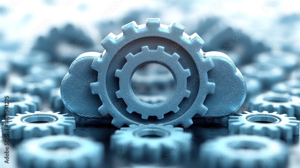 Aufkleber cloud computing mechanism: gears and cloud synergy in digital infrastructure