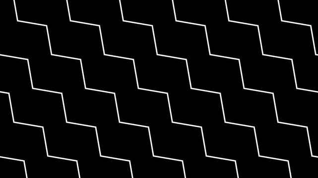 Black background with repeating stair step pattern, ideal for graphic design projects, website backgrounds, or architectural presentations in need of a modern touch.
