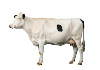 White Cow, Black Spot, Dairy Breed, Farm Animal, Agriculture, Livestock, Cattle, Bovine, Profile Vie