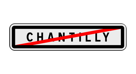 Panneau de sortie de Chantilly, Oise, Hauts-de-France