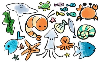 sea friends watercolor 