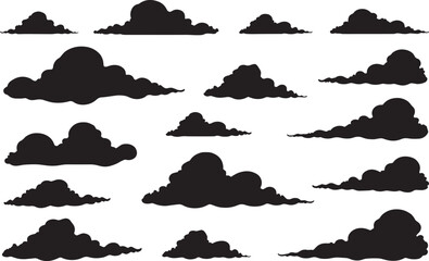 Minimal Cloud Icon Isolated on White Background
