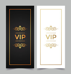 luxury dark vip card in ornament texture