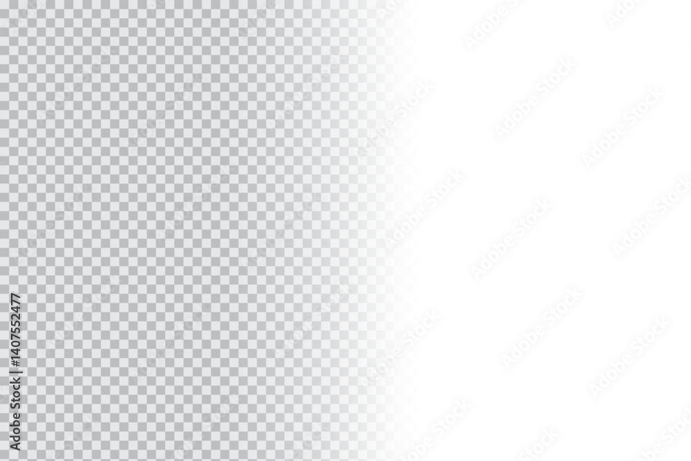Poster left gradient panel. transparent fade shape. light right shading. vector checker background.