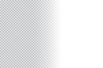 Left gradient panel. Transparent fade shape. Light right shading. Vector checker background. © Полякевич Олена