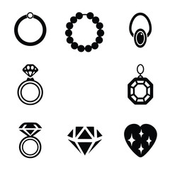 Minimalist Jewelry Vector Icons Collection.