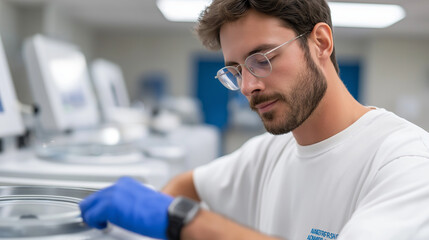 Fototapeta premium Autoclave in a modern laboratory setting with precise equipment