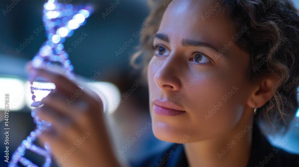 Poster dna model analysis in a quiet lab setting