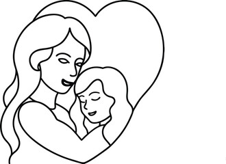 mother and daughter  icon for mothers day