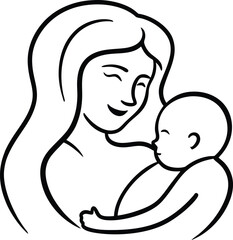 mother and baby  icon for mothers day