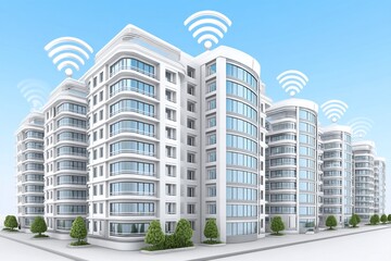 Apartment building showing multiple Wi-Fi hotspots being probed