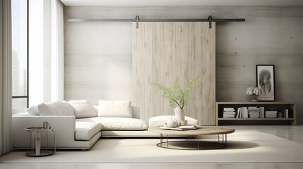 sleek interior barn door