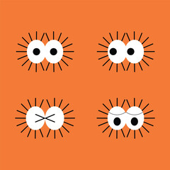 Eyes Pack Character Elements Vector Editable 