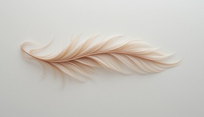 Obraz premium Delicate feather design nature inspired art piece minimalist aesthetic soft colors creative home decor