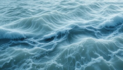 Fototapeta premium Captivating ocean waves dance coastal shoreline nature photography serene environment wide-angle view dynamic water movement for relaxation and peace